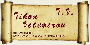 Tihon Velemirov vizit kartica